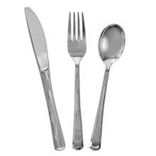 Load image into Gallery viewer, Silver Solid Assorted Plastic Silverware, 18ct

