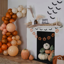 Load image into Gallery viewer, Black Bat Wooden Halloween Bunting with Light Up Eyes