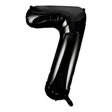 Load image into Gallery viewer, Black Number 7 Shaped Foil Balloon 34"