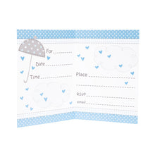 Load image into Gallery viewer, Umbrellaphants Blue Invitations, 8ct
