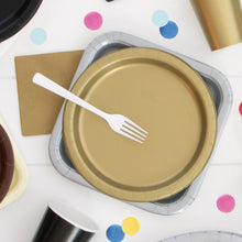 Load image into Gallery viewer, Matte Silver Solid FSC Square 9" Dinner Plates, 14ct