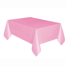 Load image into Gallery viewer, Lovely Pink Solid Rectangular Plastic Table Cover, 54"x108"