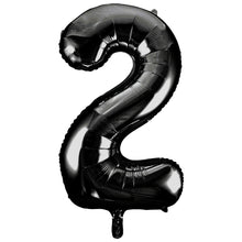 Load image into Gallery viewer, Black Number 2 Shaped Foil Balloon 34"