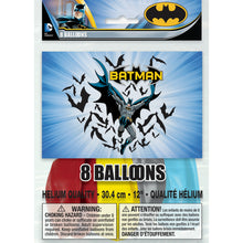 Load image into Gallery viewer, Batman 12" Latex Balloons, 8ct