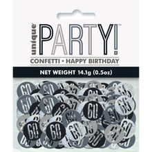 Load image into Gallery viewer, Birthday Black Glitz Number 60 Confetti, .5oz