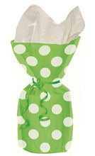 Load image into Gallery viewer, Green Polka Dot Gift Bags (20ct)