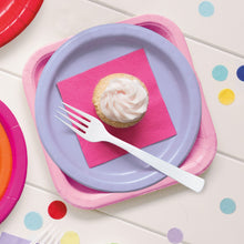 Load image into Gallery viewer, Lovely Pink Solid Square 9" FSC Dinner Plates, 14ct