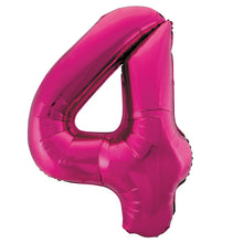 Load image into Gallery viewer, Pink Number 4 Shaped Foil Balloon 34"