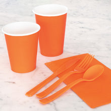 Load image into Gallery viewer, Pumpkin Orange Solid 9oz FSC Paper Cups, 14ct