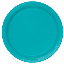 Load image into Gallery viewer, Terrific Teal Solid Round 9" FSC Dinner Plates, 16ct
