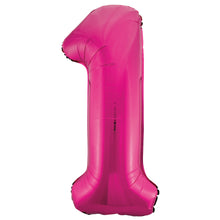 Load image into Gallery viewer, Pink Number 1 Shaped Foil Balloon 34"