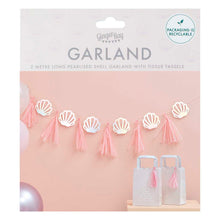 Load image into Gallery viewer, Ginger Ray - Pink And Iridescent Shell Tassel Garland