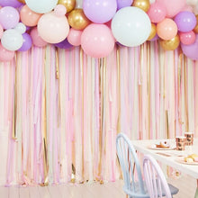 Load image into Gallery viewer, Pastel Streamer and Balloon Party Backdrop