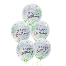 Load image into Gallery viewer, Ginger Ray - Happy Birthday Leaf Confetti Balloons