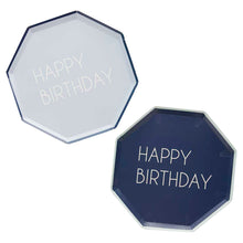 Load image into Gallery viewer, Ginger Ray Navy And Blue Happy Birthday Plates
