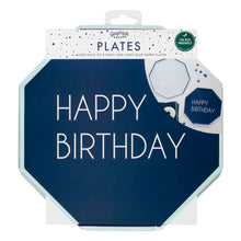 Load image into Gallery viewer, Ginger Ray Navy And Blue Happy Birthday Plates