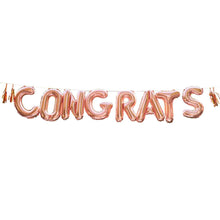 Load image into Gallery viewer, Ginger Ray - Congrats Rose Gold Congratulations Balloon Bunting