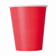 Load image into Gallery viewer, Ruby Red Solid 9oz FSC Paper Cups, 14ct