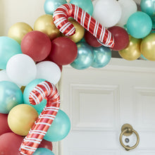 Load image into Gallery viewer, Novelty Candy Cane Christmas Door Balloon Arch Kit