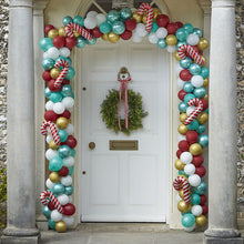 Load image into Gallery viewer, Novelty Candy Cane Christmas Door Balloon Arch Kit