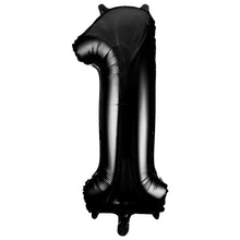 Load image into Gallery viewer, Black Number 1 Shaped Foil Balloon 34"