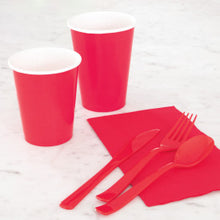 Load image into Gallery viewer, Ruby Red Solid 9oz FSC Paper Cups, 14ct