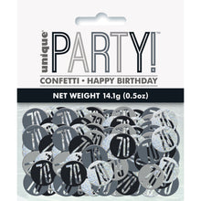 Load image into Gallery viewer, Birthday Black Glitz Number 70 Confetti, .5oz