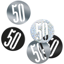 Load image into Gallery viewer, Birthday Black Glitz Number 50 Confetti, .5oz