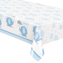 Load image into Gallery viewer, Umbrellaphants Blue Rectangular Plastic Table Cover, 54"x84"
