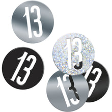 Load image into Gallery viewer, Birthday Black Glitz Number 13 Confetti, .5oz