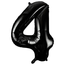 Load image into Gallery viewer, Black Number 4 Shaped Foil Balloon 34"