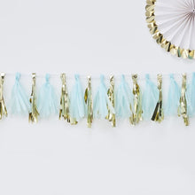 Load image into Gallery viewer, Ginger Ray - Blue & Gold Foiled Tassel Garland