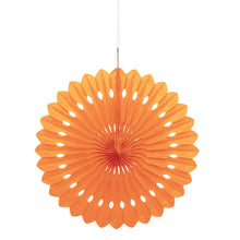Load image into Gallery viewer, Pumpkin Orange 16" Tissue Paper Fan