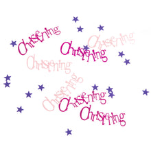 Load image into Gallery viewer, Pink Bunting Christening Foil Confetti, .5oz