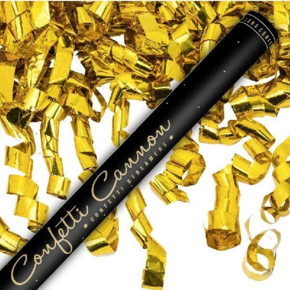 Confetti Cannon, Gold Streamers, 40cm PartyTime Malta
