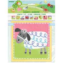Load image into Gallery viewer, Farm Party Block Banner, 7 ft