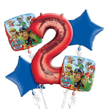 Load image into Gallery viewer, Number Paw Patrol Balloon Bunch - Bouquet of 5