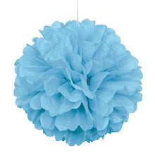 Load image into Gallery viewer, Powder Blue 16" Hanging Tissue Pom Pom