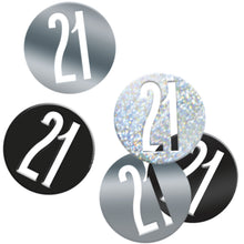 Load image into Gallery viewer, Birthday Black Glitz Number 21 Confetti, .5oz