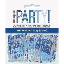 Load image into Gallery viewer, Birthday Blue Glitz Happy Birthday Confetti, .5oz