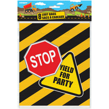 Load image into Gallery viewer, Construction Party Loot Bags, 8ct