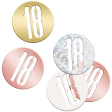 Load image into Gallery viewer, Birthday Rose Gold Glitz Number 18 Confetti, .5oz