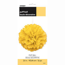 Load image into Gallery viewer, Sunflower Yellow 16" Hanging Tissue Pom Pom