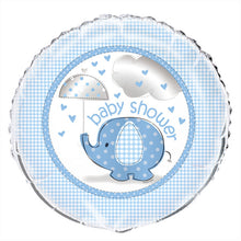 Load image into Gallery viewer, Umbrellaphants Blue Round Foil Balloon - 18"