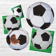 Load image into Gallery viewer, 3D Soccer Round 9" FSC Dinner Plates, 8ct