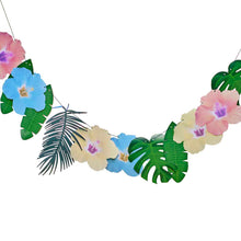 Load image into Gallery viewer, Hawaiian Palm Leaf and Hibiscus Flower Tropical Party Garland Decoration