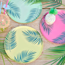 Load image into Gallery viewer, Hawaiian Tiki Palm Leaf Printed Paper Plates -I’m eco friendly