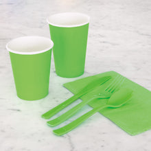 Load image into Gallery viewer, Lime Green Solid FSC 9oz Paper Cups, 14ct