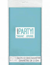 Load image into Gallery viewer, Terrific Teal Solid Round Plastic Table Cover, 84"