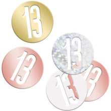 Load image into Gallery viewer, Birthday Rose Gold Glitz Number 13 Confetti, .5oz
